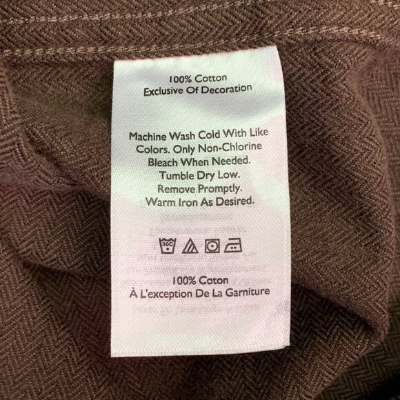 Eddie Bauer Men's Eddie's Favorite Flannel‎ Shirt in Pinecone Size TL NWT - Picture 10 of 13